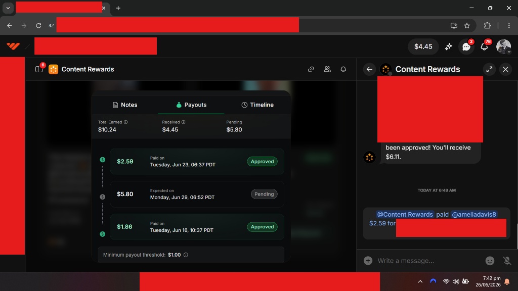 Whop payout