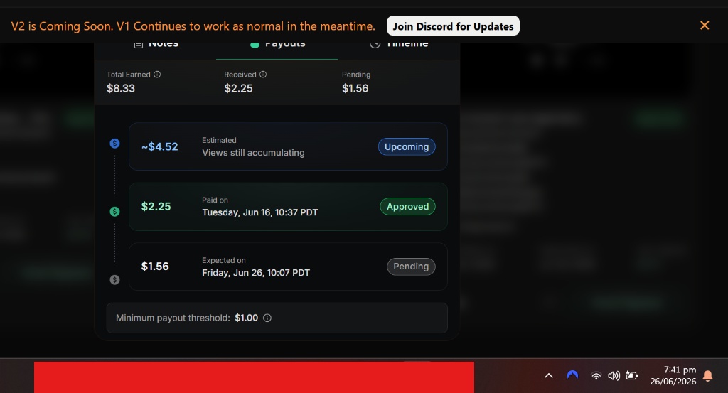 Whop payout