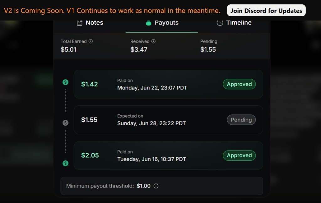 Whop payout